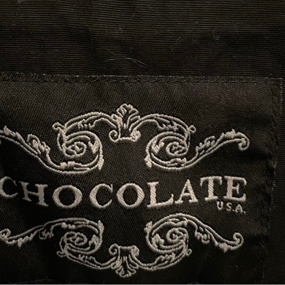 Chocolate drawstring waist hooded jacket - Picture 5 of 5